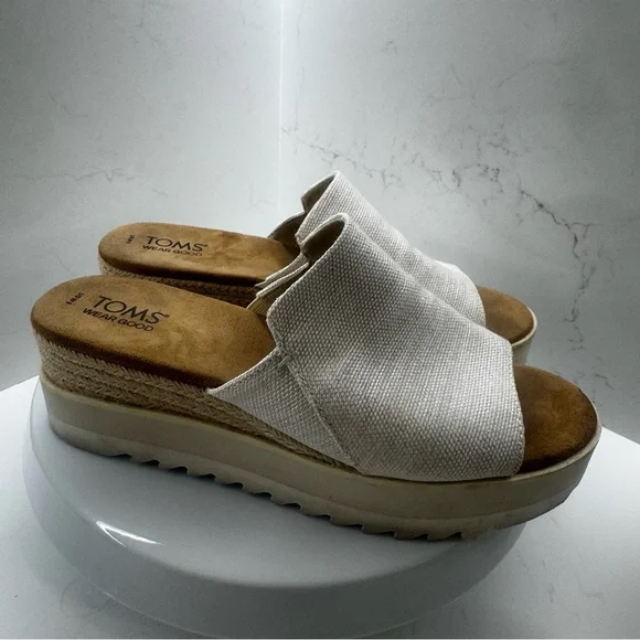 Toms Diana Mule Sandal Size 9 in natural - Picture 5 of 10